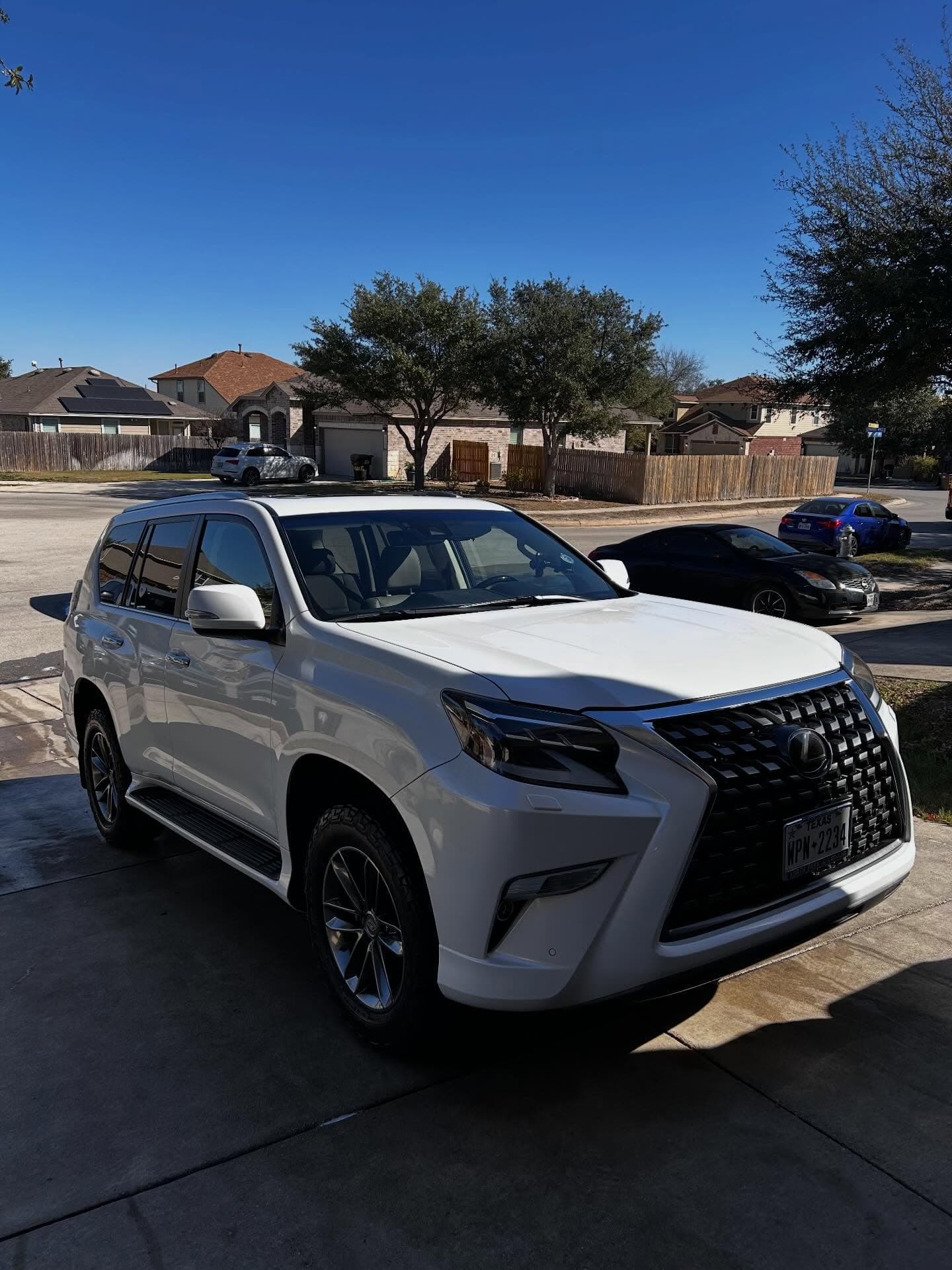 White Lexus GX after exterior detailing